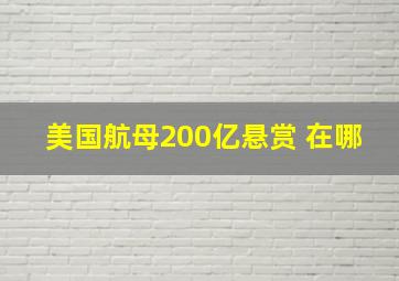 美国航母200亿悬赏 在哪